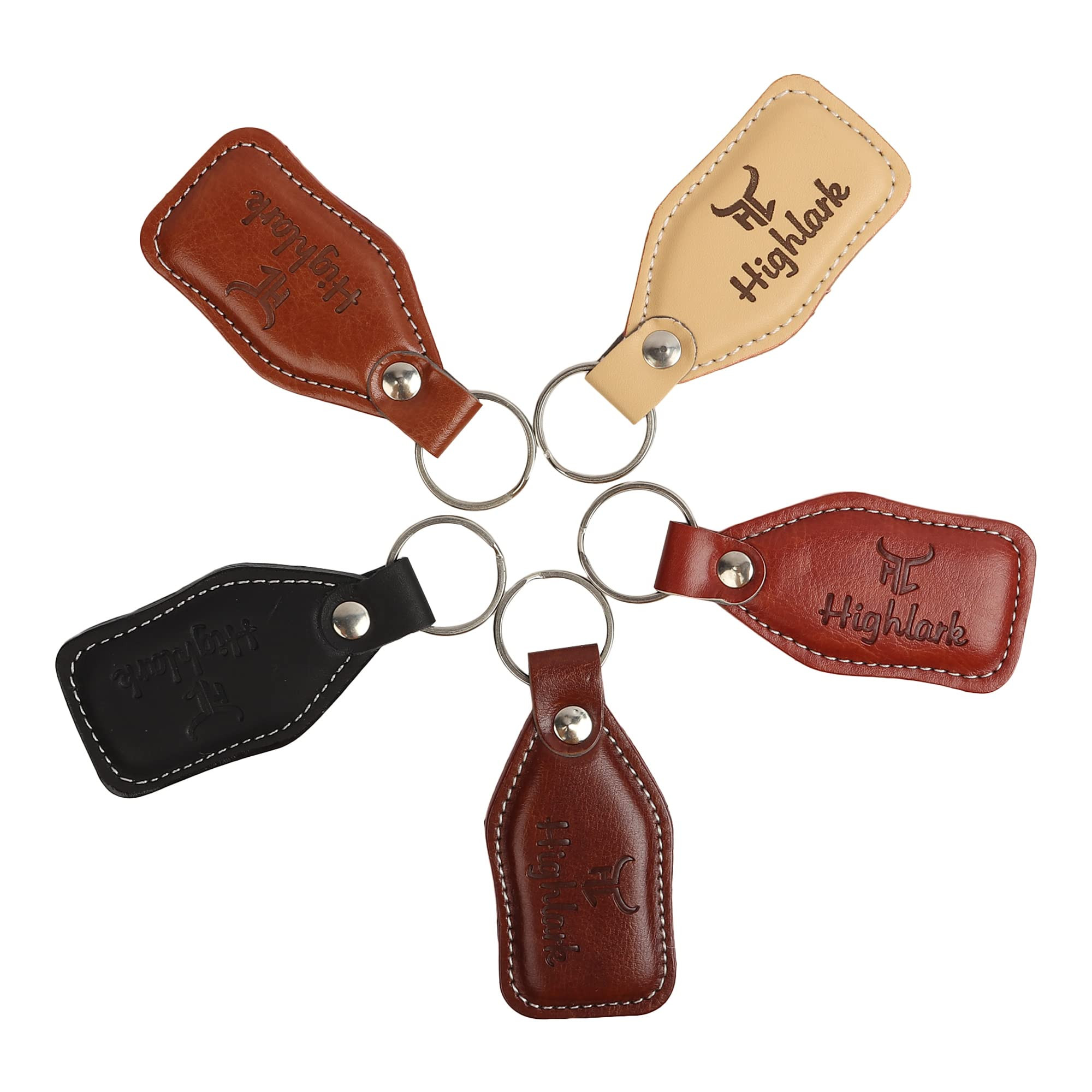Advertising Rectangle Leather Keyrings