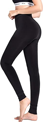 HSR Winter Warm Thermal Fleece Lined Thick Tights Women Slim Fit Leggings  Pants Waist Size : 26 to 34 Inch Stretchable (Black),Size 36