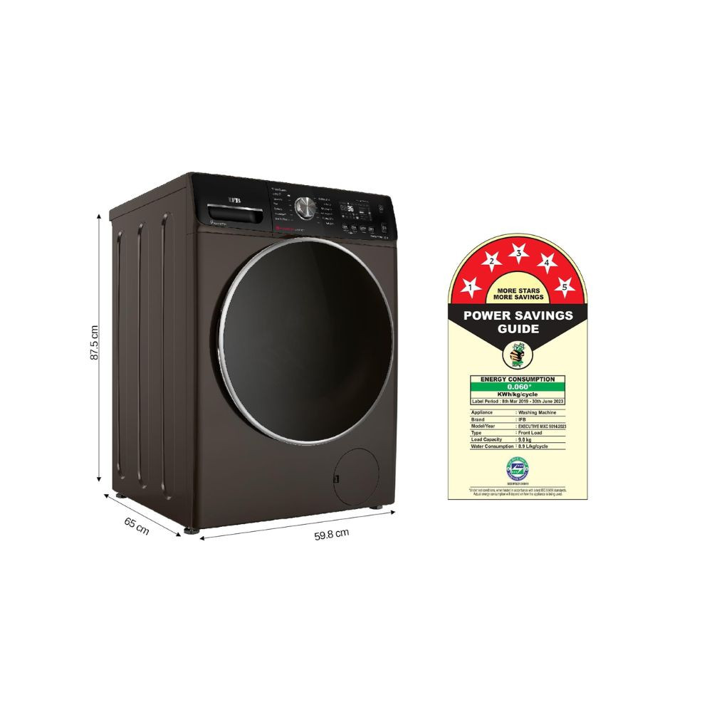 IFB 10 Kg 5 Star AI Eco Inverter Fully Automatic Front Load Washing  Machines with Wifi (Executive Plus MXC 1014, 2023 Model, Mocha, Oxyjet™ 9  Swirl 