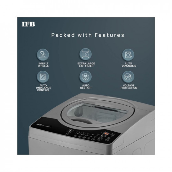 IFB 7 Kg 5 Star Fully-Automatic Top Loading Washing Machine TL-RGS Aqua GreyAuto Imbalance System3D Wash Technology