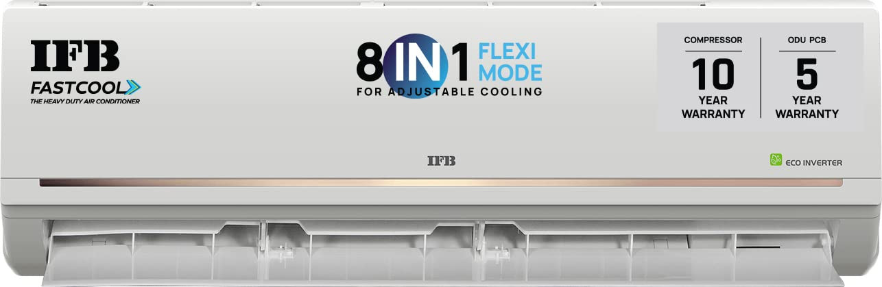 IFB FastCool Convertible 8-in-1 Cooling 2023 Model 15 Ton 3 Star Inverter Split AC Smart Ready 7 Stage Air Treatment Ivory Matte CI1831G223G5 HD Copper Condenser