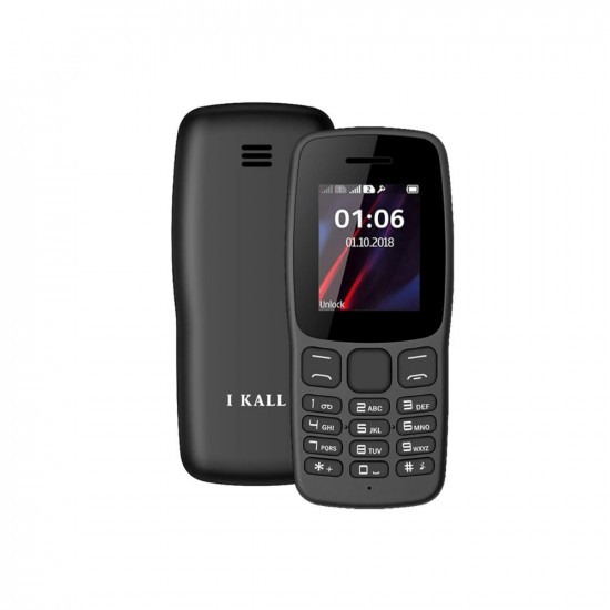 IKALL K100 18 Inch Display Keypad Mobile Dual Sim 1000 mAh Battery Black