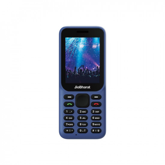 JioBharat B1 4G Keypad Phone with JioCinema JioSaavn JioPay UPI 24 Inch Big Display Powerful 2000mAh Battery Digital Camera  Blue  Locked for JioNetwork