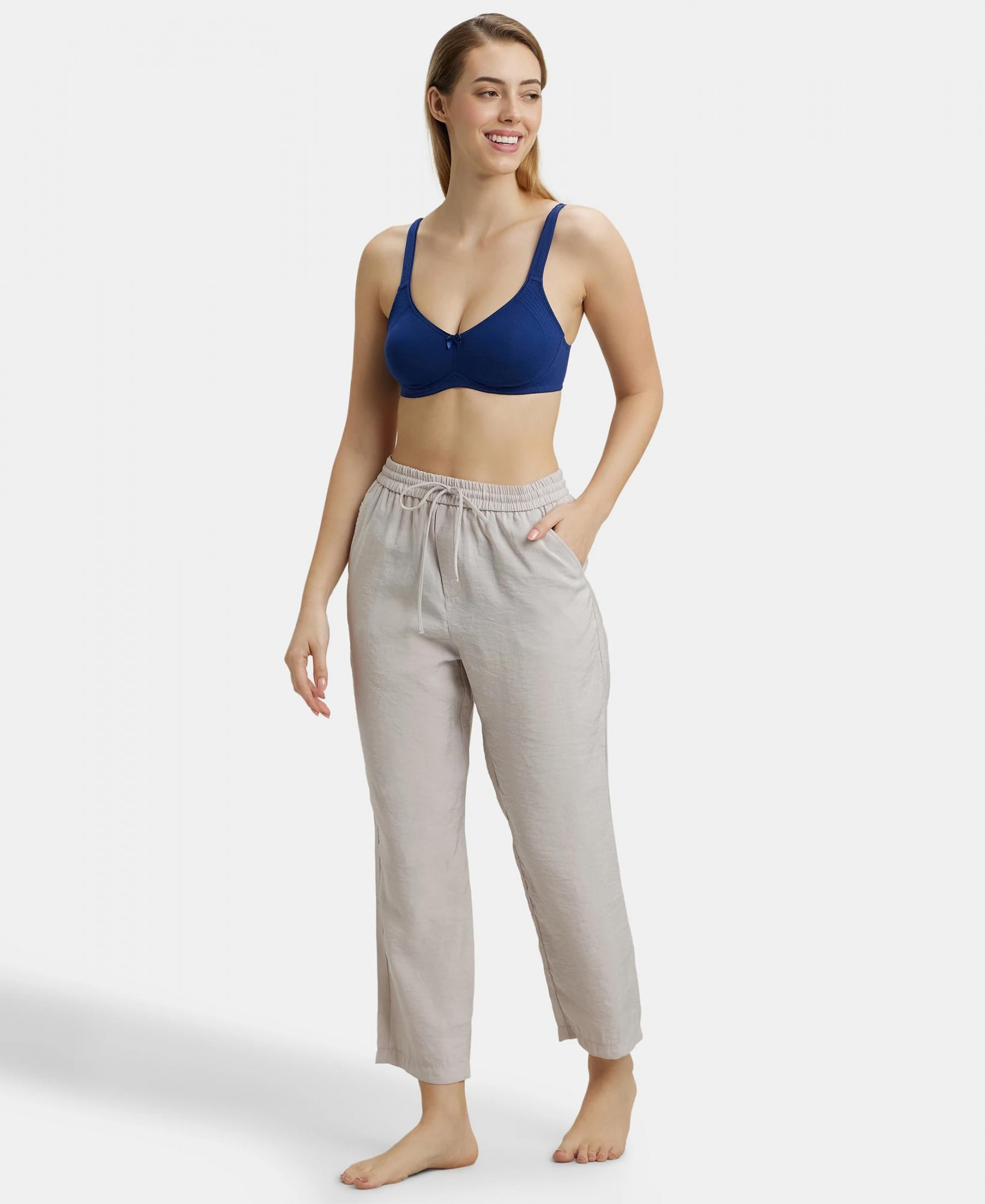 Jockey 1250 Women's Wirefree Non Padded Super Combed Cotton Elastane  Stretch Full Coverage Everyd