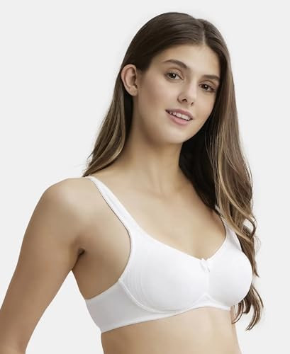 Jockey 1250 Women's Wirefree Non Padded Super Combed Cotton Elastane  Stretch Full Coverage Everyday Bra with Contoured Shaper Panel and  Adjustable Straps, Skin, 38D : : Clothing, Shoes & Accessories