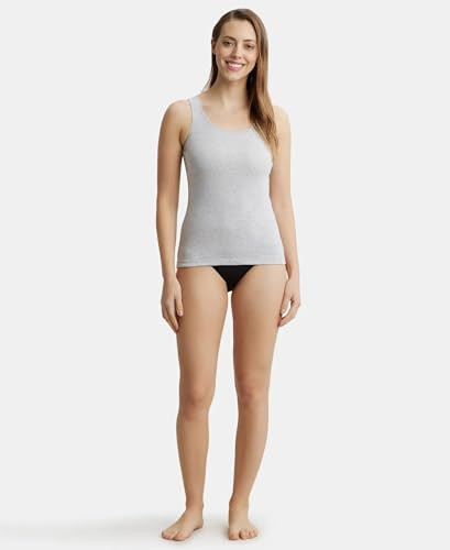 Buy Jockey 1535 Womens Super Combed Cotton Rib Inner Tank Top With  Stayfresh Treatment Grey online