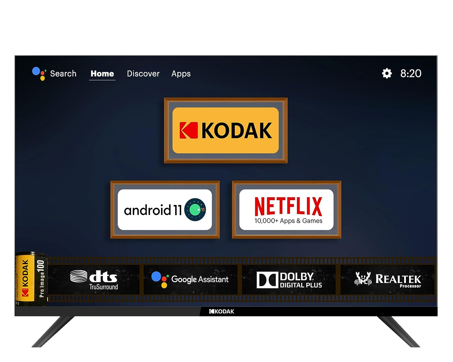 Kodak 108 cm 43 inches 9XPRO Series Full HD Certified Android LED TV 439X5081 Black