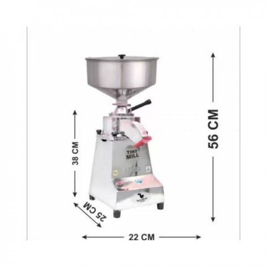 KRISHNA TechnoPure Automatic Light Weight Small Domestic Flour Mill Machine for Home Gharghanti Smart Chakki 137HP Motor Mini Gharelu Aata Chakki 8-15 KgHour Flourmill