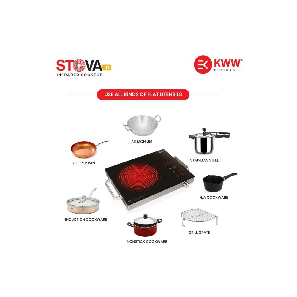 220-240 Electric Wudnik Infrared Induction Cooktop, Model Name/Number:  WD3628T, 2.50 Kg at Rs 2500 in Hamirpur