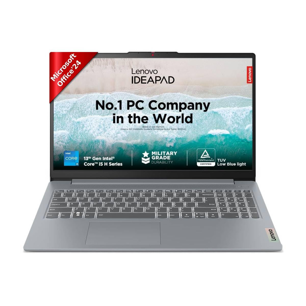 Lenovo IdeaPad Slim 3 12th Gen Intel Core i5-12450H 156 inch 396cm FHD Laptop 16GB512GB SSDWindows 11Office 2024Alexa Built-in1Yr ADP Free3 Month Game PassArctic Grey162Kg 83ER00KPIN