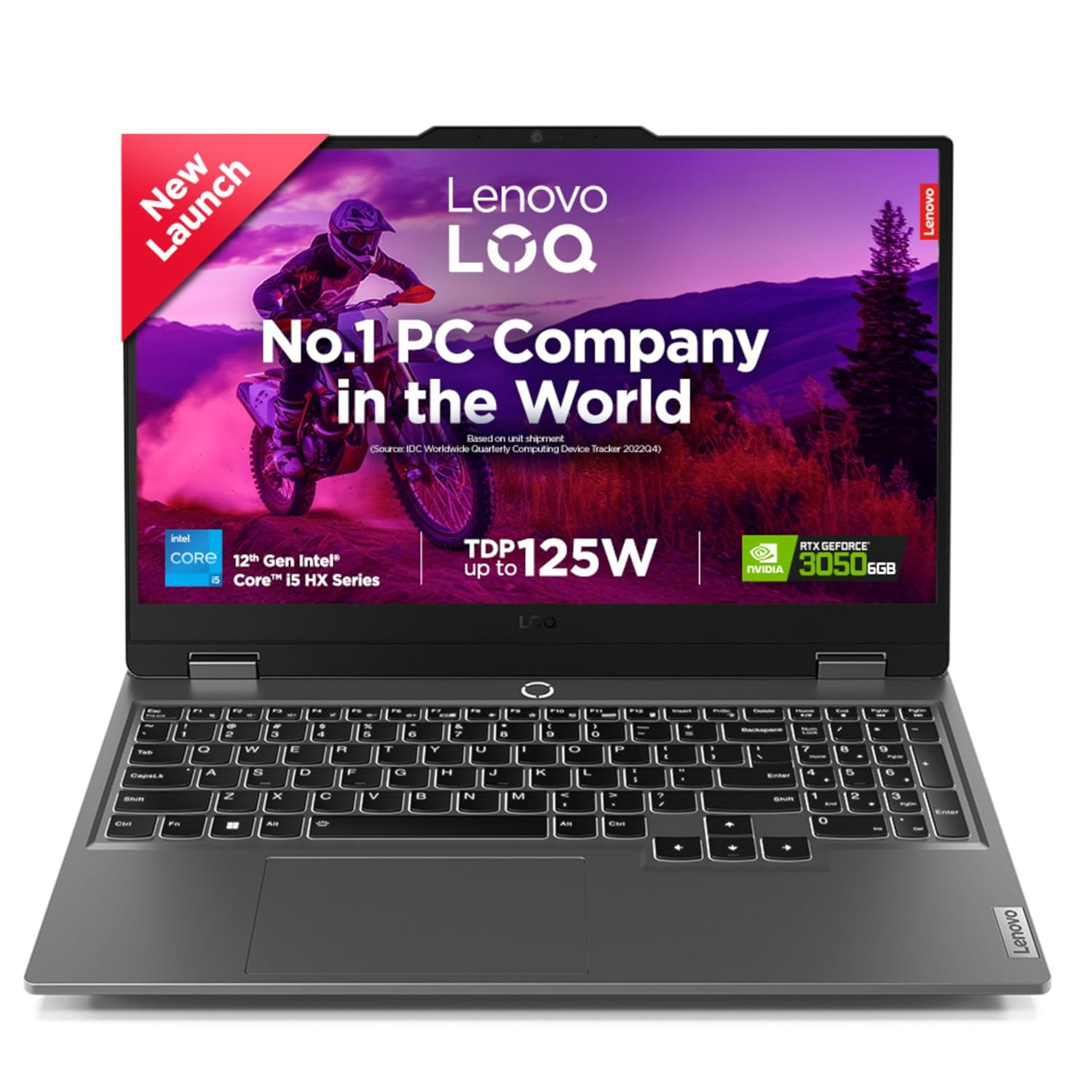 Lenovo Smartchoice LOQ 12th Gen Intel Core i5-12450HX 396cm 144Hz 300Nits FHD Gaming Laptop 16GB512GB SSDWin 11 RTX 3050 6GB Graphics100 sRGBMSO 213 Mon Game PassGrey24Kg 83GS003UIN