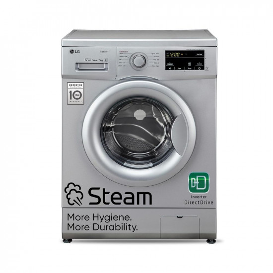 LG 7 Kg 5 Star Inverter Touch Control Fully-Automatic Front Load Washing Machine with Heater FHM1207SDL Silver 6 Motion Direct Drive