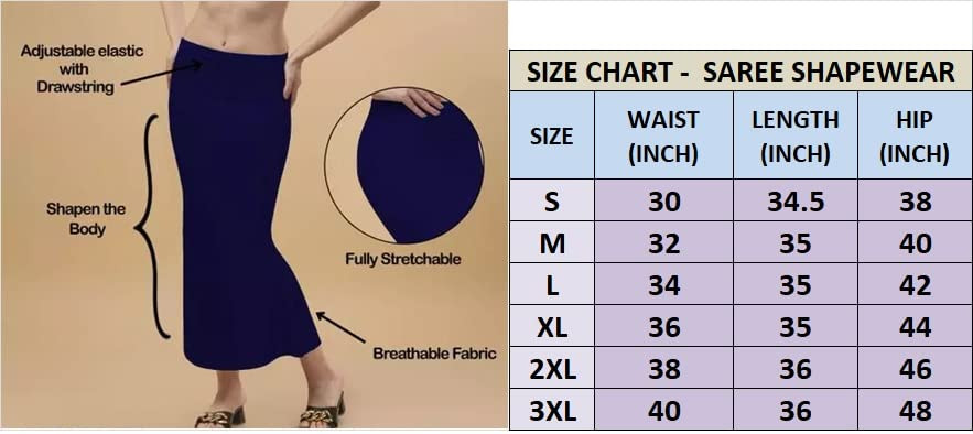 Lycra Saree Shapewear Petticoat for Women, Shapewear, Saree Shapewear