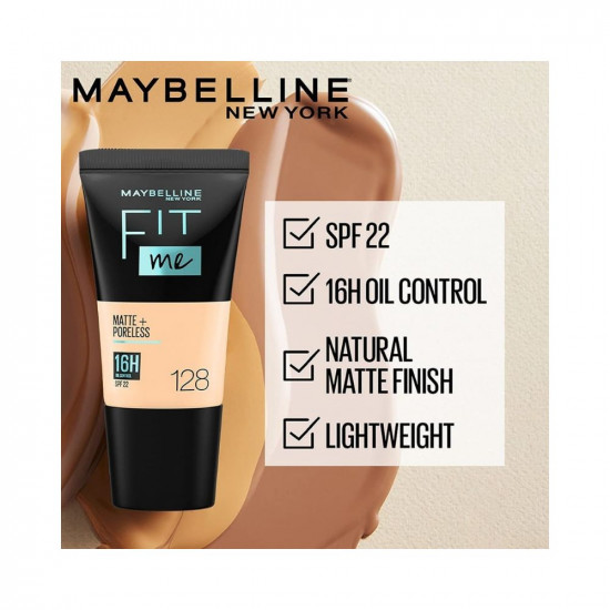 Maybelline New York Fit Me Matte+Poreless Liquid Foundation 310 Sun Beige,  18 Ml