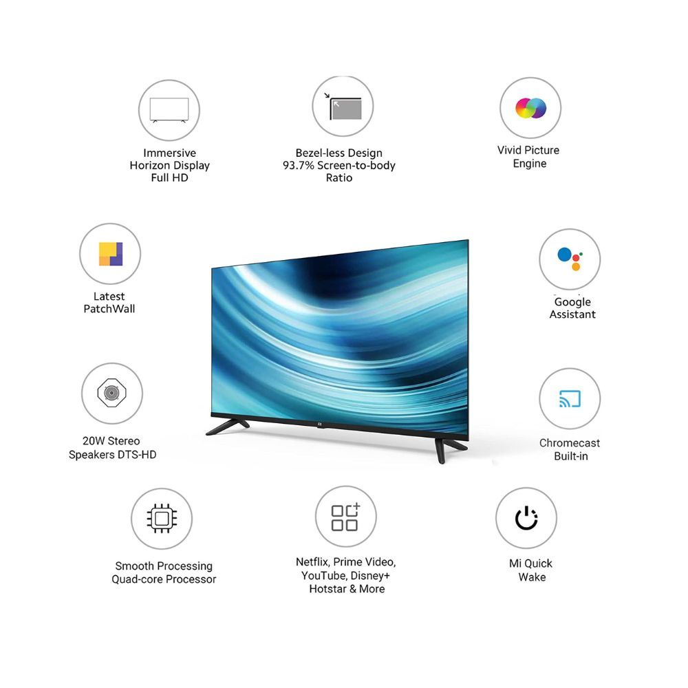 Mi 100 cm 40 inches Horizon Edition Full HD Android LED TV 4A  L40M6-EI Black