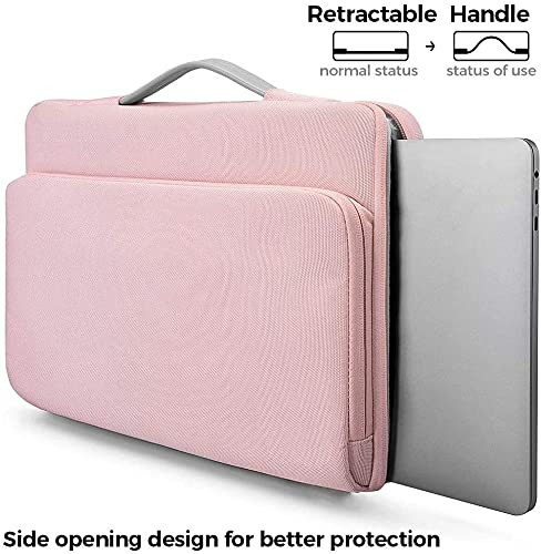 MOCA 13 inch Laptop Carrying Case Sleeve Bag for 13-inch MacBook Air M1A2337 A2179 A1932 MacBook Pro M1A2337 2016-2021 123 Surface Pro X7654 129 iPad Pro XPS 13 inch Laptop Sleeve Bag 13 Inch Laptops Pink