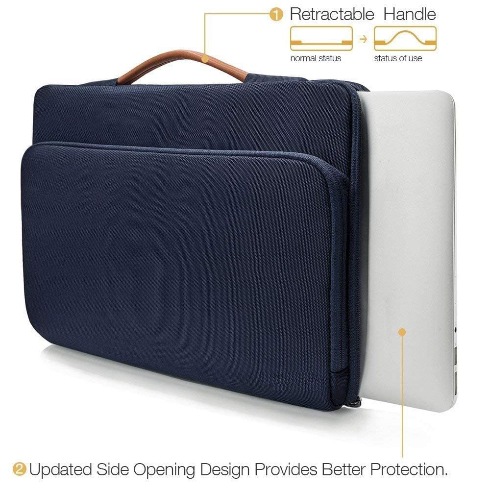 MOCA Compatible 133 inch MacBook Laptop Bag Sleeve for 13 133 inch Apple MacBook Air Pro Retina 13 133 inch a1466 a1369 a1502 MacBook 133 inch Sleeve Bag Cover 133 inch Laptops Navy Blue