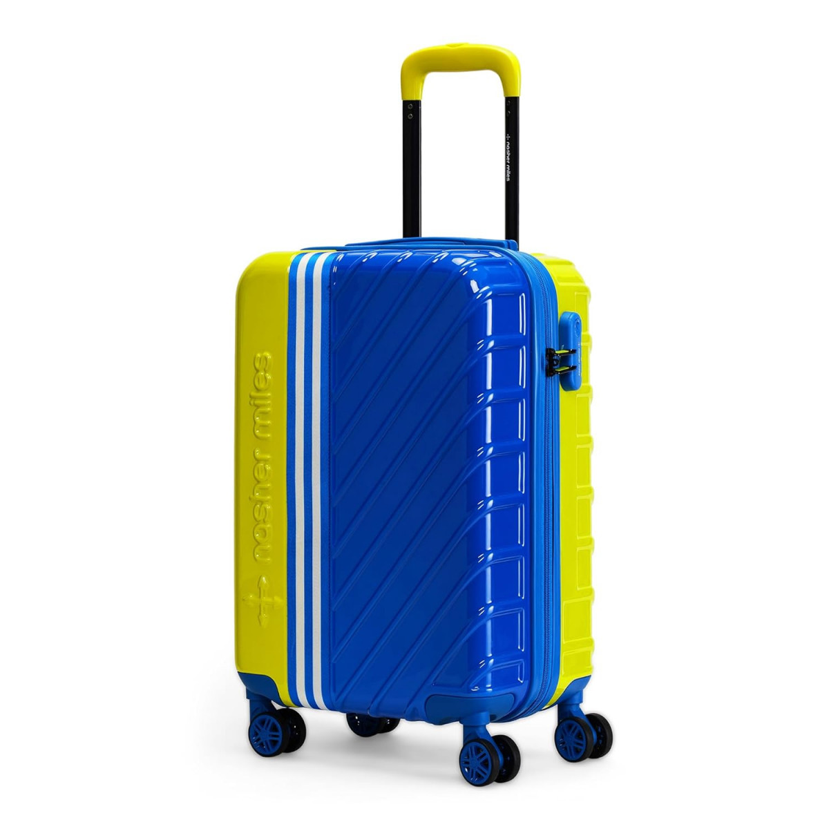 Nasher Miles Vegas Hard-Sided Polycarbonate Cabin Luggage Lime GreenAzure Blue 20 inch 55cm Trolley Bag