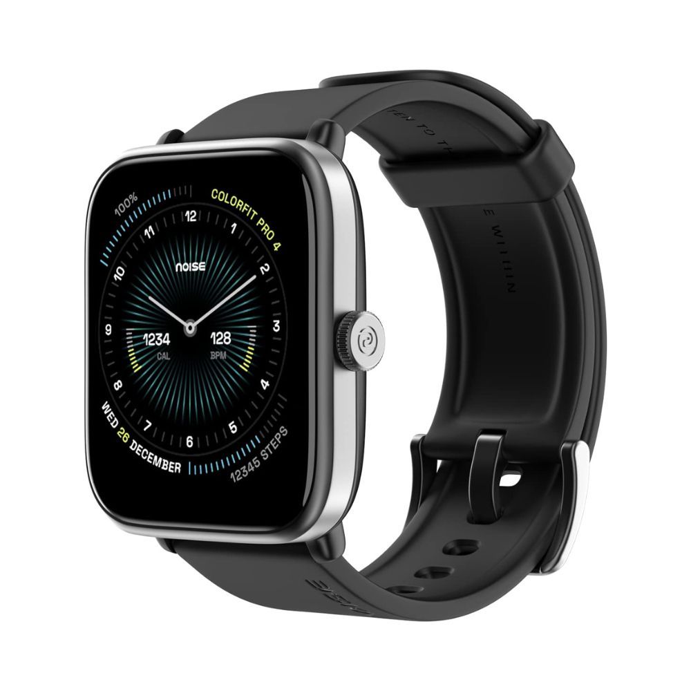Noise ColorFit Pro 4 Advanced Bluetooth Calling Smart Watch with 172 TruView Display Fully-Functional Digital Crown 311 PPI 60Hz Refresh Rate 500 NITS Brightness Charcoal Black