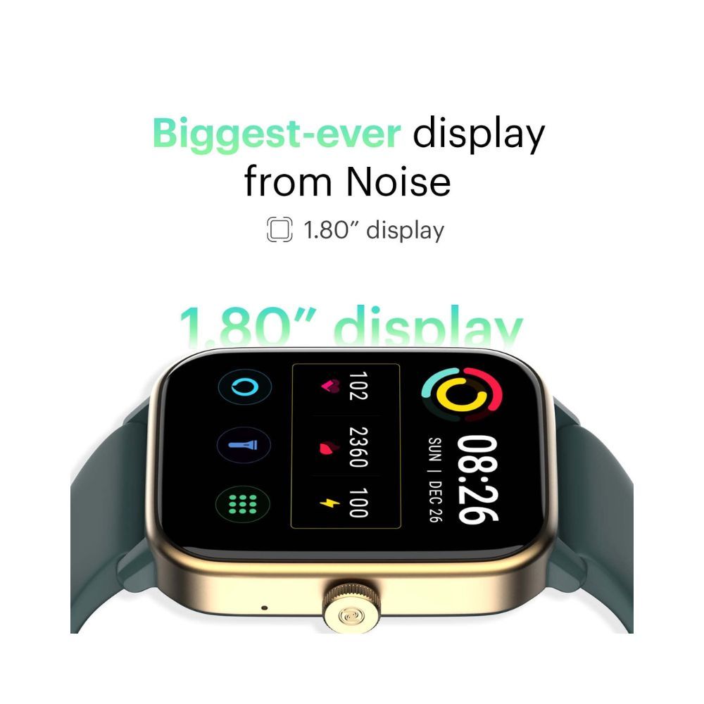 Noise ColorFit Pro 4 Max 18 Biggest Display Bluetooth Calling Smart Watch Builtin Alexa 100 Sports Modes Noise Detection Noise Health  Productivity Suite Navy Gold