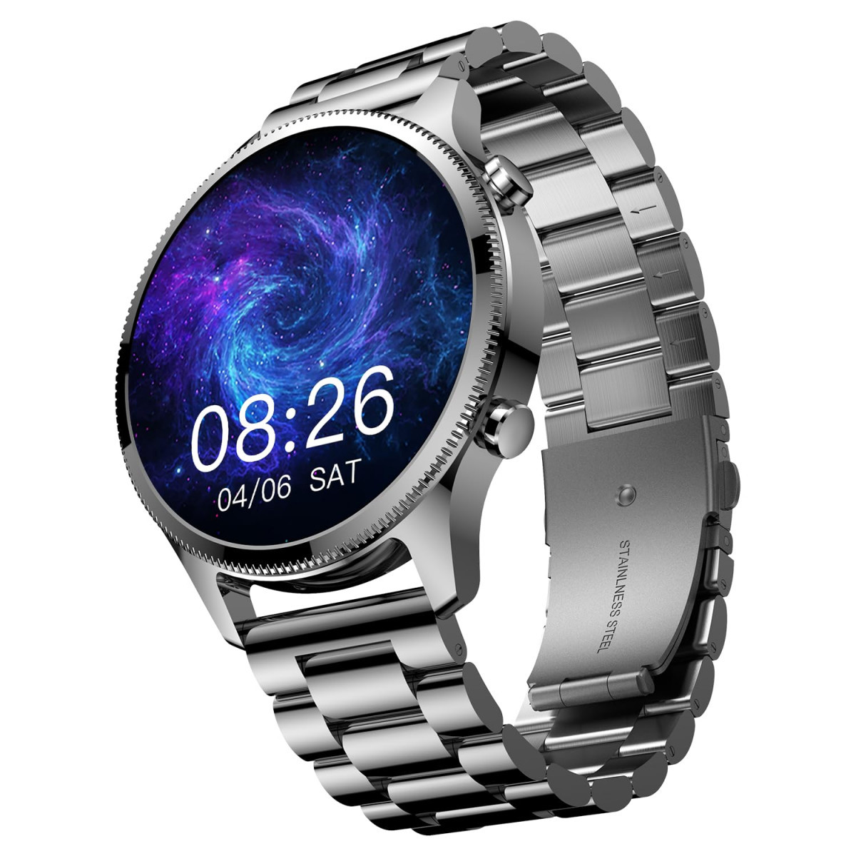 Noise Halo Plus Elite Edition Smartwatch with 146 Super AMOLED Display Stainless Steel Finish Metallic Straps