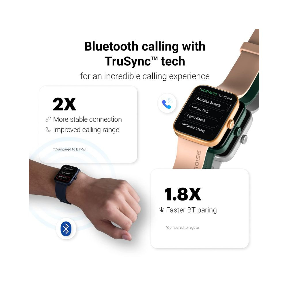 Noise Pulse Go Buzz Smart Watch with Advanced Bluetooth Calling 169 TFT Display SpO2 100 Sports Mode with Auto Detection Upto 7 Days Battery 2 Days with Heavy Calling - Mist Grey
