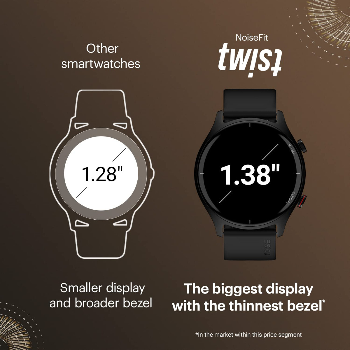 Noise Twist Bluetooth Calling Smart Watch with 138 TFT Biggest Display Up-to 7 Days Battery 100 Watch Faces IP68 Heart Rate Monitor Sleep Tracking Midnight Blue