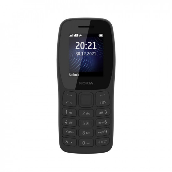 Nokia 105 Single SIM Keypad Mobile Phone with Wireless FM Radio  Charcoal