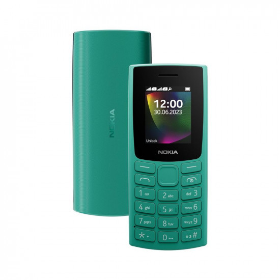 Nokia 106 Single Sim Keypad Phone with Built-in UPI Payments App Long-Lasting Battery Wireless FM Radio  MP3 Player and MicroSD Card Slot  Green