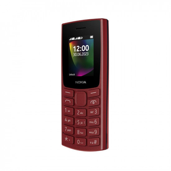 Nokia 106 Single Sim Keypad Phone with Built-in UPI Payments App Long-Lasting Battery Wireless FM Radio  MP3 Player and MicroSD Card Slot  Red