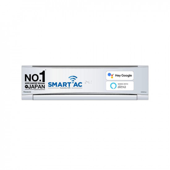 Panasonic 1 Ton 4 Star Wi-Fi Inverter Smart Split AC Copper Condenser 7 in 1 Convertible with additional AI Mode 4 Way Swing PM 01 Air Purification Filter CSCU-NU12YKY4W2023 Model White