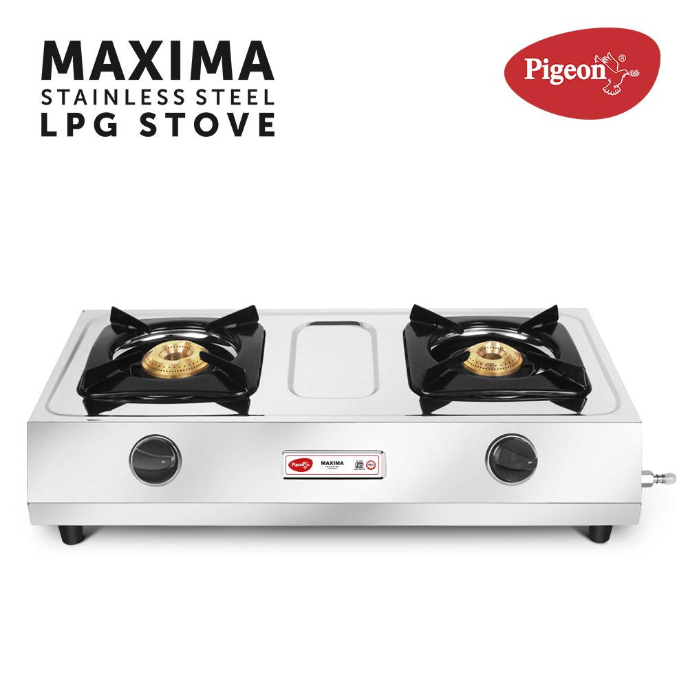 Pigeon by Stovekraft Favourite Maxima Stainless Steel 2 Burner Gas Stove