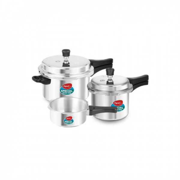 HAWKINS Hawkins Stainless Steel Induction Compatible Pressure Cooker,3  Litre,Silver (HSS3W) Wide,Medium