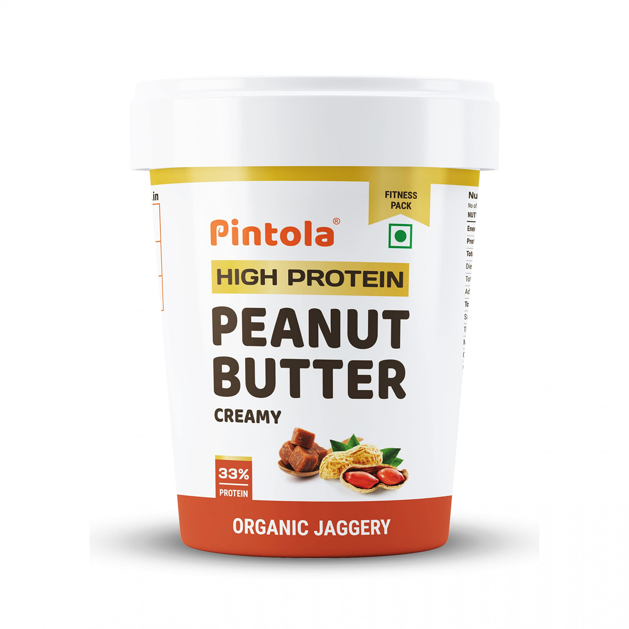 Pintola All Natural Peanut Butter (Crunchy), Unsweetened