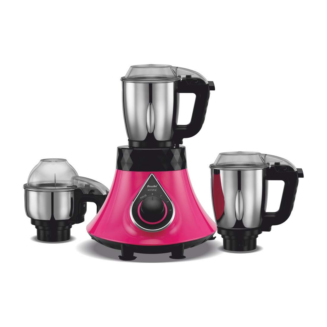 Preethi Mystic MG238 Mixer Grinder 750 watt with 3 Jars Pink