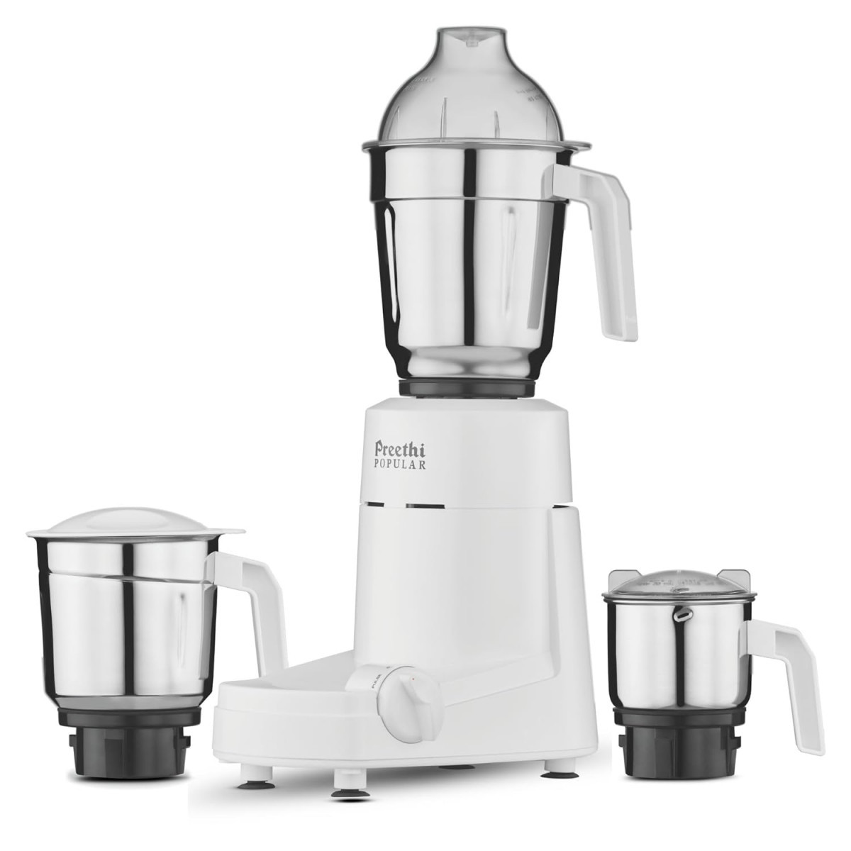 Preethi Popular MG 142 750-Watt Mixer Grinder with 3 Jars White