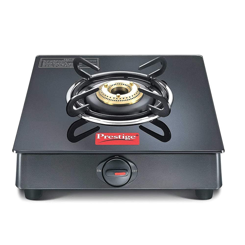 Prestige Marvel Plus Toughened Glass Top Gas Stove 1 Burner - GTM 01 Black