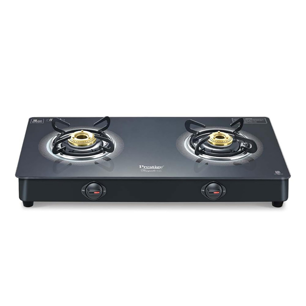 Prestige Royale Plus GT 02 Toughened Black Glass Top Gas Stove