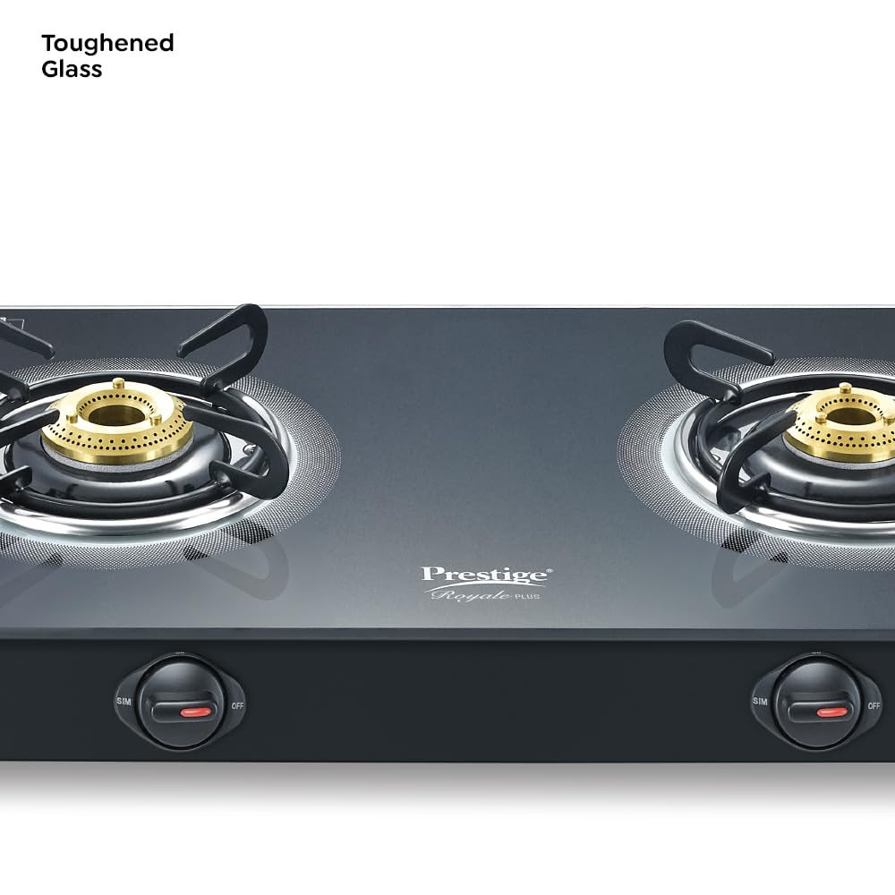 Prestige Royale Plus GT 02 Toughened Black Glass Top Gas Stove