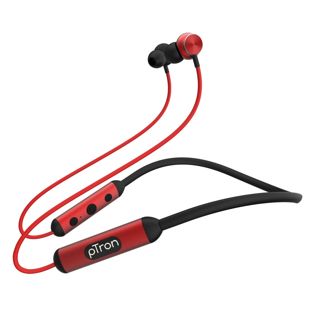 pTron Newly Launched Tangent Eon in-Ear Bluetooth 53 Wireless Headphones 45H Playtime HD Mic  TruTalk AI-ENC Calls MovieMusic Modes Dual Device Pairing  Type-C Fast Charging  IPX5 Black