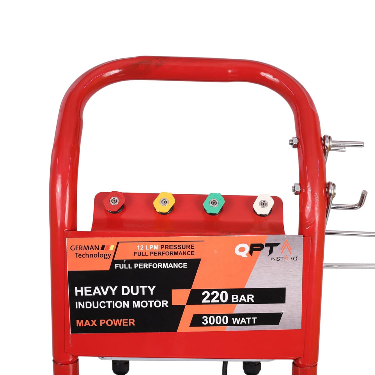 QPT by STARQ QT2200HPW Commercial HIGH Pressure Washer 4HP Single Phase 3000WATT 220BAR Pressure for CARBike Truck Washing