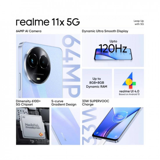 realme 11x 5G Purple Dawn 8GB RAM 128GB Storage