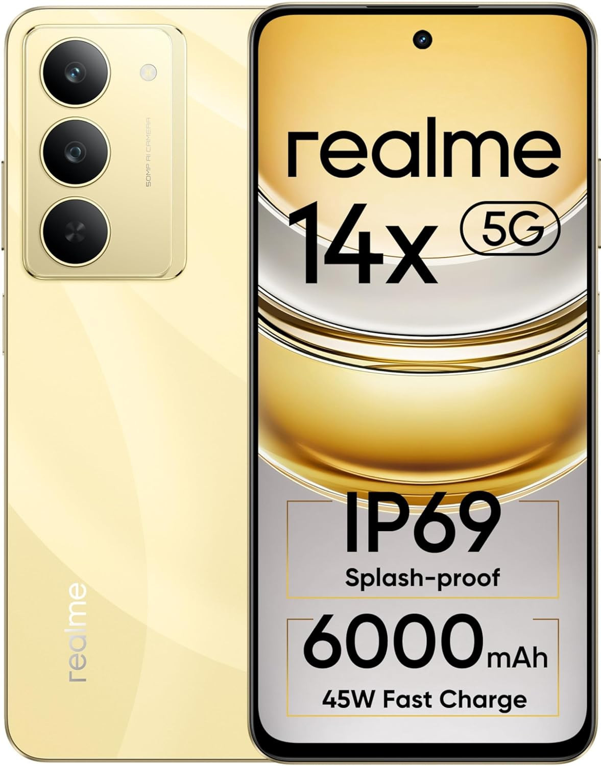 realme 14x 5G Golden Glow 6GB RAM 128GB Storage