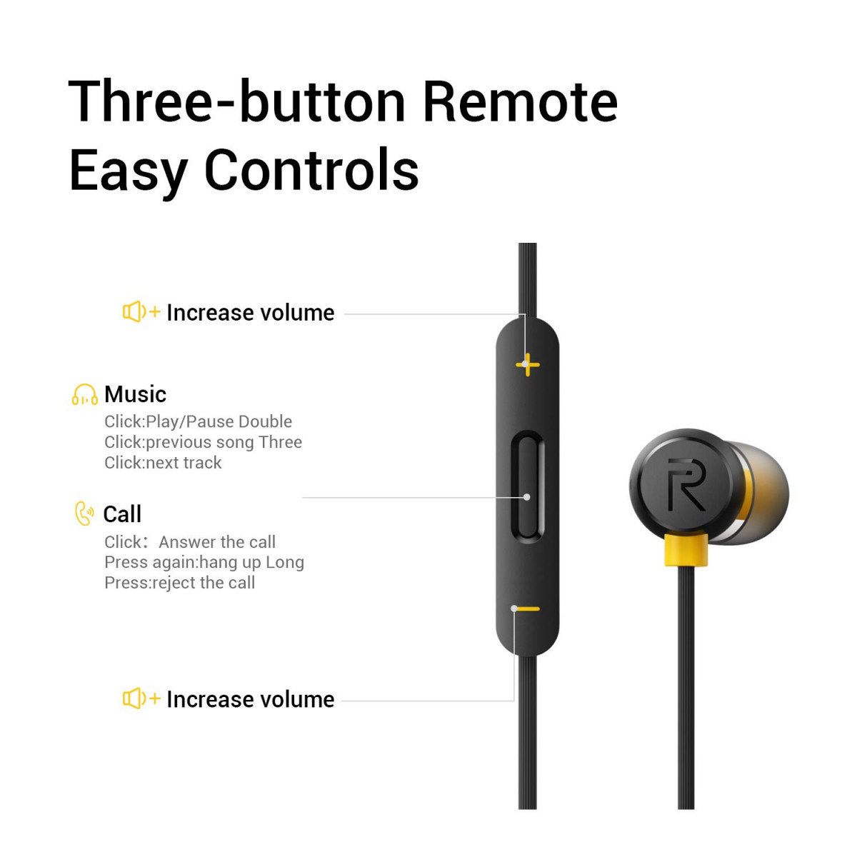 realme Buds 2 Wired in Ear Earphones with Mic Black