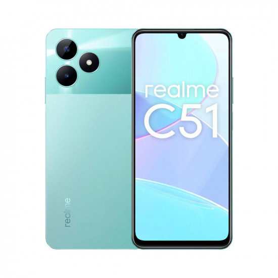 realme C51 Mint Green 4GB RAM 128GB Storage  Upto 8GB Dynamic RAM  799 mm Stylish Glittery Design  Mini Capsule  Unisoc T612 Processor  5000mAh Battery 33W SUPERVOOC ChargeFingerprintSensor