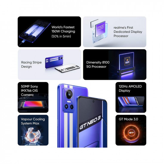 Realme GT Neo 3 Nitro Blue 8GB RAM 256GB Storage