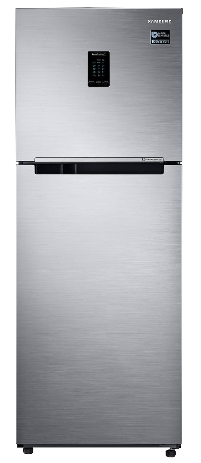 Samsung 301L 2 Star Inverter Frost-Free Convertible 5 In 1 Double Door Refrigerator Appliance RT34C4522S8HLElegant Inox 2023 Model