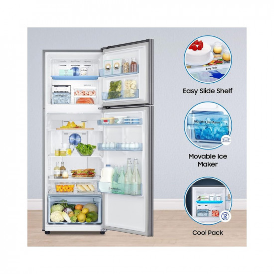 Samsung 322L 3 Star Convertible 5In1 Digital Inverter with Display Frost-Free Double Door Refrigerator RT37C4523S8HLElegant Inox 2023 Model