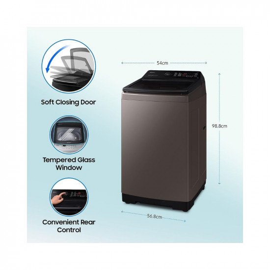 Samsung 7 Kg 0395 Star Ecobubble Wi-Fi Inverter Fully Automatic Top Load Washing Machine WA70BG4542BYTLLavender Gray Bubble Storm technology