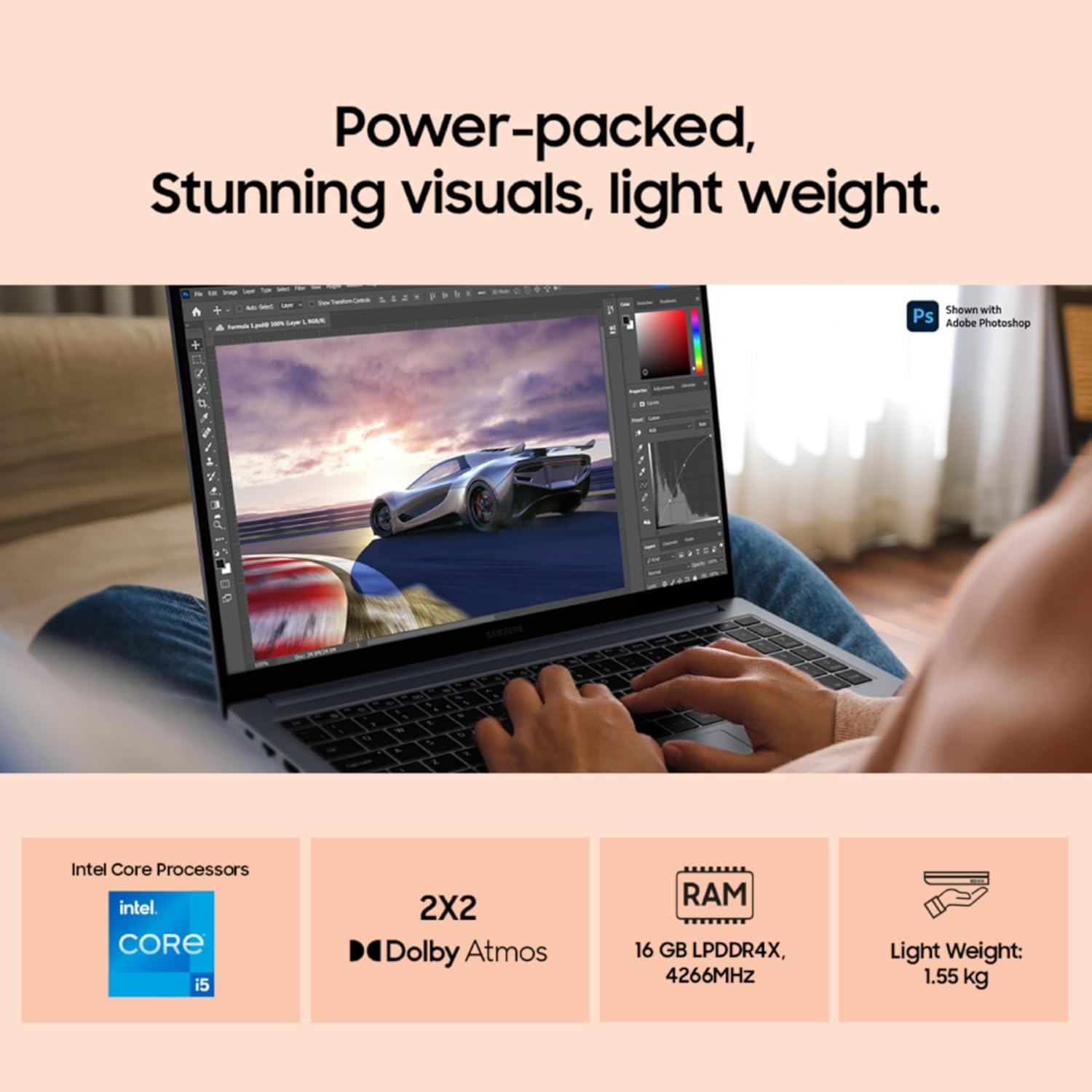 Samsung Galaxy Book4 Gray 16GB RAM 512GB SSD  156 Full HD Screen  Intel Core i5 1335U Processor  Windows 11 Home  MS Office 2021  Fingerprint Reader  Intel Iris XE Graphics  RJ45 LAN Port